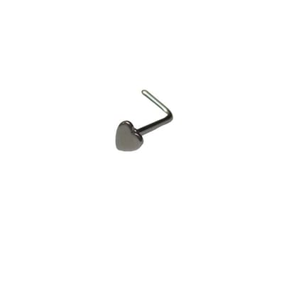 Aramat Jewels | Neuspiercing | Gebogen Stalen Neuspiercing met Hartje | | | |2mm | Staal | Volwassenen | Verkleurd niet