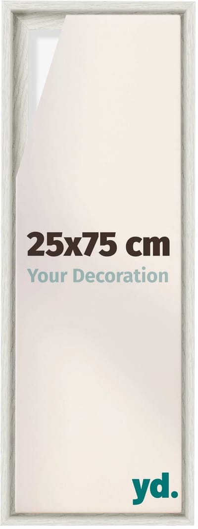 Your Decoration - Baklijst 25x75 cm - White Wash - Baklijst voor Canvas - MDF - Lyon