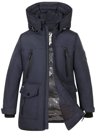 Versano Grayson Jongens Parka Winterjas 02 Maat 86 t/m Maat 92 - Donkerblauw