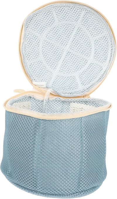 Beschermende Waszak - Ondergoed Net - Ondergoed Wassen - Voorkomt Beschadiging - 17x15.5cm - Blauw