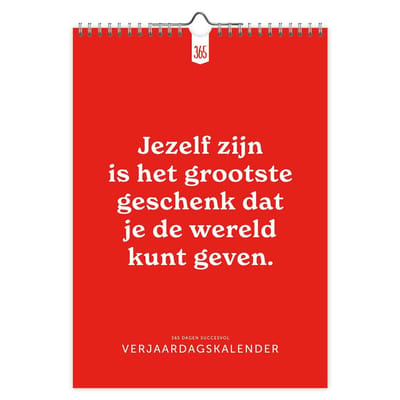 365 dagen succesvol A4 verjaardagskalender