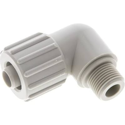 15x9mm & G3/8'' PP L-Vorm Knelfitting Buitendraad 10bar Kunststof en Polyamide