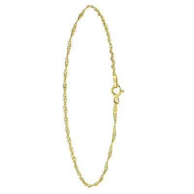 Lucardi Dames Armband gedraaid - Echt Zilver - Armband - Cadeau - 19 cm - Goudkleurig