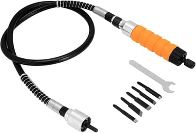 Houtsnijwerk Set - Graveer Gereedschap - Knutselen Sieraden - Flexibele As - 17.5 Centimeter - Zwart