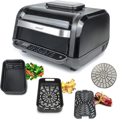 Multifunctionele 8-in-1 Heteluchtfriteuse Oven met Grill en Pizzafunctie - 6 Liter