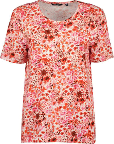 Blue Seven shirt dames - KM - rood/roze bloem print - 105743 - maat 42