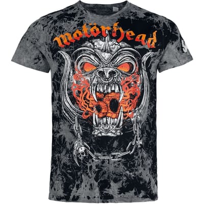 Motörhead T-shirt - Flames Bull - S tot M - voor Mannen - donkergrijs