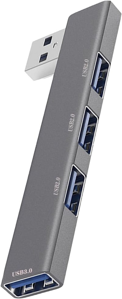 USB A Hub naar USB A 4 Port – 3.0 & 2.0 Extender - Converter - Splitter - Draagbare USB-adapter Multiport Expander voor Desktop, Laptop, Flash Drive, Printer, PC, Toetsenborden