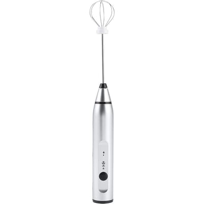 Oplaadbare Melkopschuimer Elektrische Koffiemixer Handheld Eierklopper Huishoudelijke Keukengereedschappen silver white