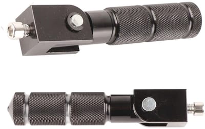 Dailygoods - Aluminium Motorfiets Voetsteun - Antislip Steun - Zwart - Universeel - Geschikt voor Elektrische Auto Passagier - 8mm