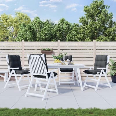 Tuinkussens Antraciet - Buitenstoelkussens Set - Comfortabel Zitten - Waterafstotend Oxford Weefsel - 50x100 cm - Antraciet