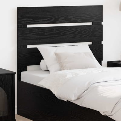 vidaXL - Hoofdbord - Zwart - Eiken - Bewerkt - hout