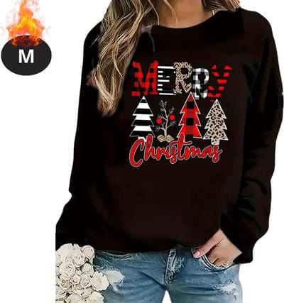 Bovista Kersttrui - Dames - Foute Kersttrui - Christmas Sweater - Kerst Sweater - Christmas Jumper - Pyjama - Zwart - M