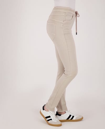 Je m'appelle Dames Broek Regular fit Met stretch - Beige - Maat XS