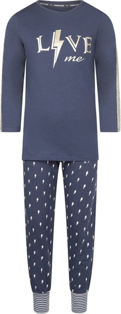 Charlie Choe meisjes pyjama Lightning - Blauw - Maat - 104
