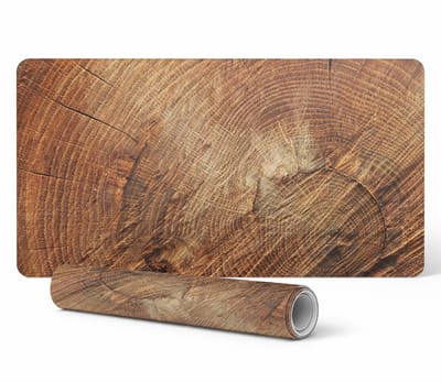 Antislip beschermmat voor op het bureau met boomringpatroon 90x45 cm