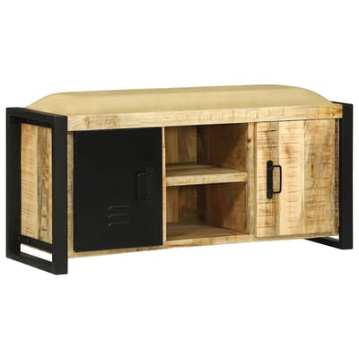 vidaXL - Bank - Kast - Bruin - 100 - x - 35 - x - 50 - cm - Massief - mangohout