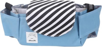 Kinderwagen Organizer - Baby tas - Baby spullen meenemen - Waterdicht polyester - 36 x 20 x 4 cm - Blauw