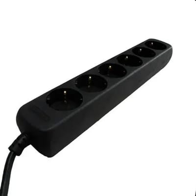 Tafelcontactdoos 6V + RA 3 meter 3x1.5mm2 zwart