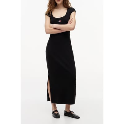 Tommy Hilfiger Maxi Badge Dress Black Größe: XS | Maxikleider Outlet | Damen | Schwarz