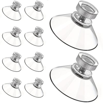 Zuignap met schroefdraad - Transparante Zuignap (40 mm diameter) - 20 Stuks