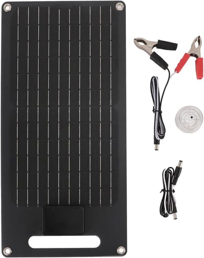 Draagbaar Zonnepaneel - Zonneoplader Energie - Accu Laden - Hoog Rendement - 42x21 cm - Zwart