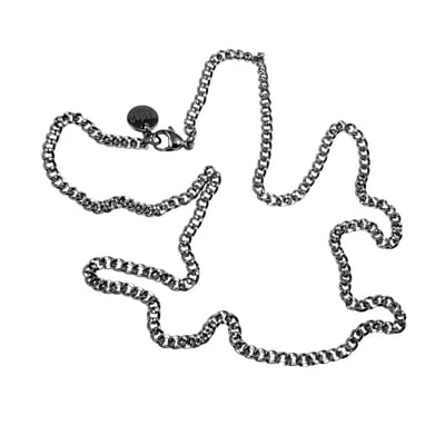 Ketting met Diamantgeslepen Cubaanse Schakels, Ketting Unisex, Gepolijst RVS - Lengte 50cm - 3mm Breedte