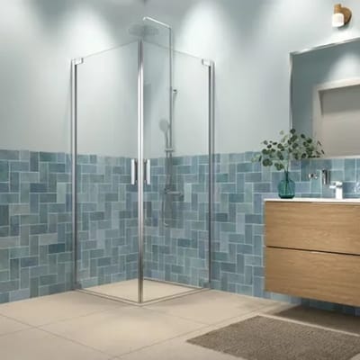 Sealskin - Douche Hoekinstap Inc 100 X 200cm - Chroom Profiel - 8 Mm Helder Glas