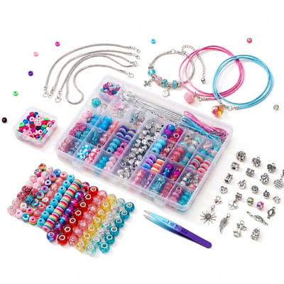 Meedeer Sieradenset voor meisjes-DIY sieraden maken-Sieradenset-Kralenset-Meisjesgeschenken-Armbanden zelf maken-Sieraden knutselset voor kinderen-7 tot 14 jaar
