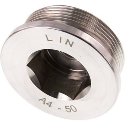 G 2'' RVS Plug met Binnenzeskant 40 Bar - FL1-M-S-200G-I