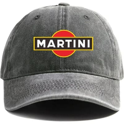 Martini Racing Baseballpetten Verweerde Petten Pet Mannen Vrouwen Retro Buiten Zomer Verstelbaar Papa Petten Adjustable gray