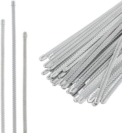 Dailygoods- Corset Boning 36 Stuks - Roestvrij Stalen Spiraalvormig - 23/25/28cm (9/10/11 inch) - 6,5mm Breed - Kwaliteitsmateriaal - Voor Naaien en Doe-Het-Zelf Projecten - Corsetstaal