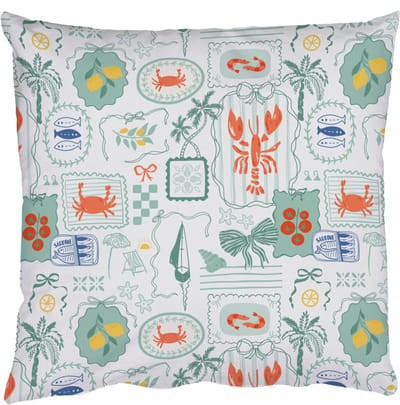 Sierkussens - Kussentjes Woonkamer - 50x50 cm - Zee - Sfeer - kreeft - Citroen