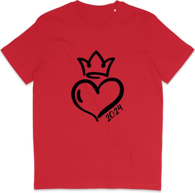 Koningsdag 2024 T Shirt Heren en Dames - Rood - XS