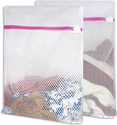 SnelShoppen - Waszakken voor Wasmachine, 2 Stuks, Roze Ritssluiting, Wasnet voor Reizen, Opbergen, Organisatiezak voor Truien, Overhemden, Ondergoed (