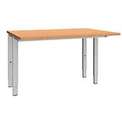 Schäfer Shop  Genius Bureautafel MODENA FLEX, 4-poot rechthoekige buis, tweezijdig, B 1200 mm, beuken