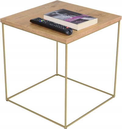 FutuStal - Staal tafel - Draad Onderstel - Dąb Lancelot Blad