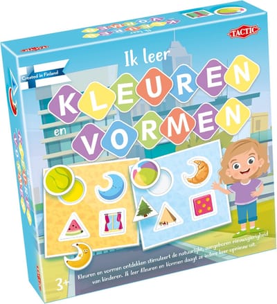 Tactic Ik Leer: Kleuren en Vormen – Bordspel – Educatief – Leerzaam Spel om Kleuren en Vormen te Leren Herkennen – 2 tot 4 Spelers – Vanaf 3 Jaar