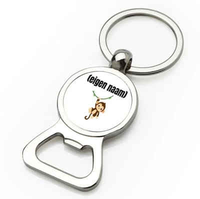 Akyol - kleine aap met eigen naam flesopener - Aap - apen liefhebbers - iemand die houdt van apen - verjaardag - cadeau - kado - 9 bij 3 cm