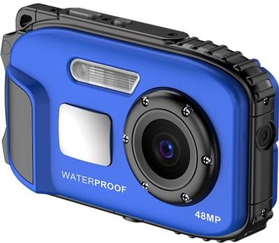 Camera-fotocamera-fototoestel-Onderwatercamera - 48MP Ultra HD Digitale Camera - 5 Meter Waterdicht - Autofocus en Anti-shake - 2.4 Inch IPS Scherm - Compacte Vlog Camera met 8 Scènes - Blauw