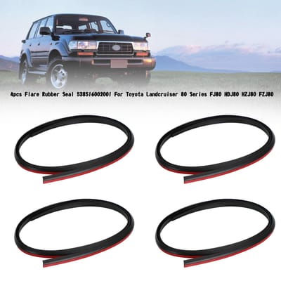 4x Flare Rubber Seal 538516002001 Voor Toyota Landcruiser 80 Serie FJ80 HDJ80 gray