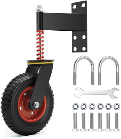 Dailygoods- Poortwielen 200mm Heavy Duty - Schuifdeurwielen - Schokabsorber - 250 kg Laadcapaciteit - 360° Draaibare Rollen - Robuuste Constructie - Deurenwielen