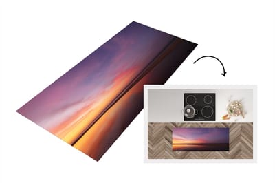 Keukenloper - Loper keuken - Zee - Kleuren - Zon - 120x50 cm - Keukenloper vinyl