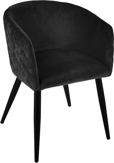 Gewatteerde fluwelen fauteuil MARLO