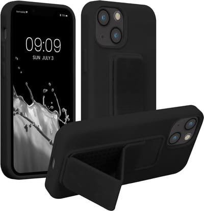 kwmobile back cover voor smartphone - geschikt voor Apple iPhone 13 mini - 1x beschermhoesje van kunststof - In zwart