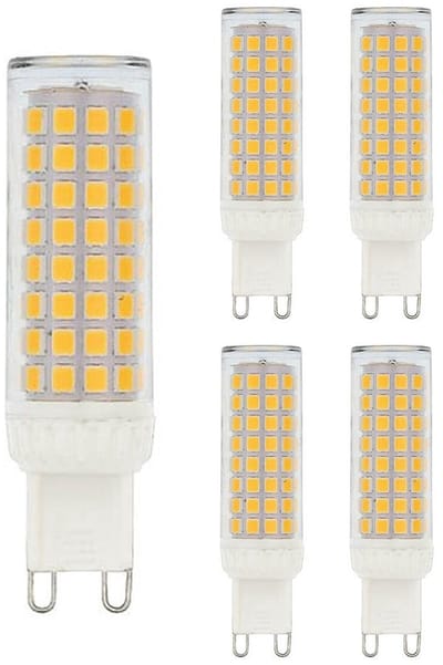 VITO LED Capsule Steeklamp G9 - 7.2W (vervangt 60W) - 720lm - 2700K - 100-265V - Ø19mm - Energiezuinig - 5 stuks