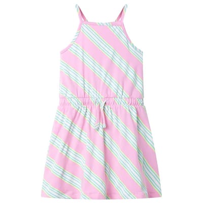 vidaXL Kinderjurk zonder mouwen met trekkoord 128 roze