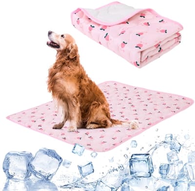 Koelmat voor honden, extra groot formaat, wasbaar, niet-giftig, antislip en opvouwbaar, geschikt voor binnen- en buitengebruik in de zomer - 62*50 cm