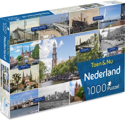 Toen & Nu Puzzel - Nederland (door fotograaf Robert Mulder) - 1000 stukjes - Tucker's Fun Factory Legpuzzels