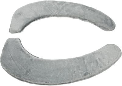 Toiletbril Hoes - Zachte Flanellen Covers - Comfortabel Zitten - Zelfklevend Herbruikbaar - 40 cm Lengte - Grijs